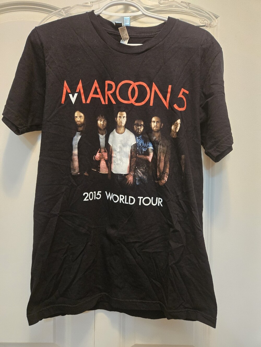 American Apparel Maroon 5 2015 World Tour Black Graphic T-Shirt
